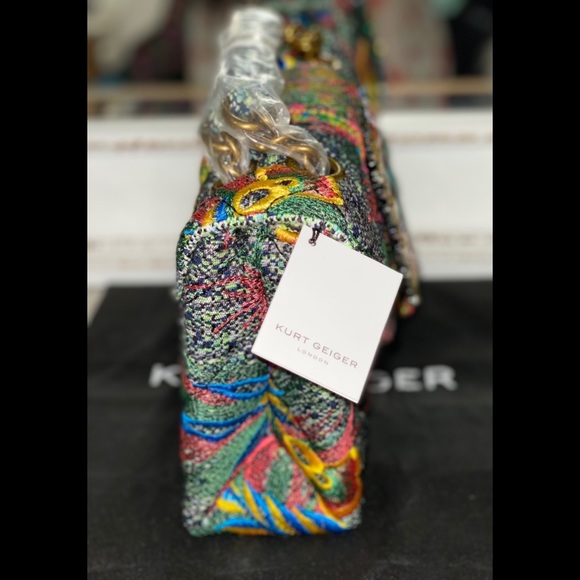 Kurt Geiger London Mayfair Embroidered Tweed Crossbody Bag - Picture 6 of 13